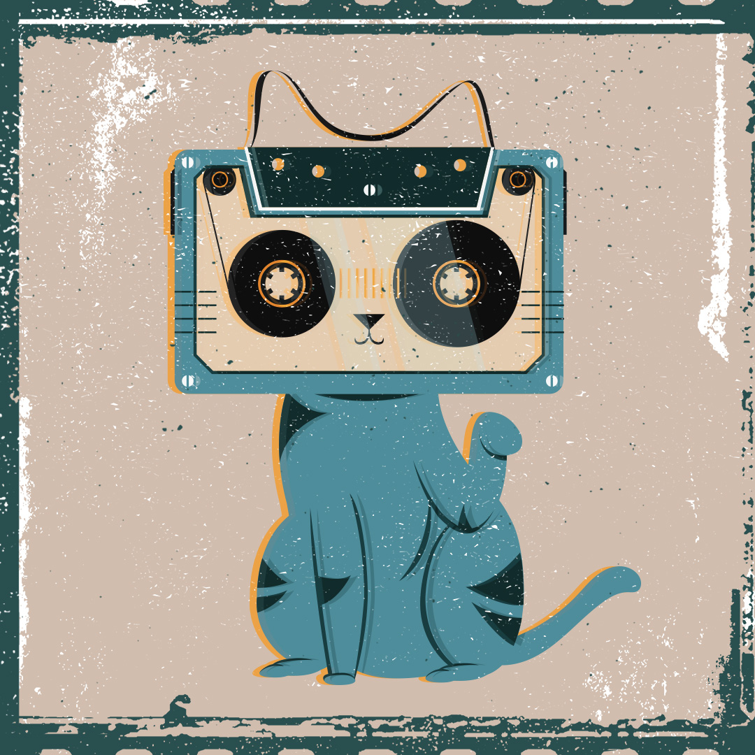 Cat Tape Illustration